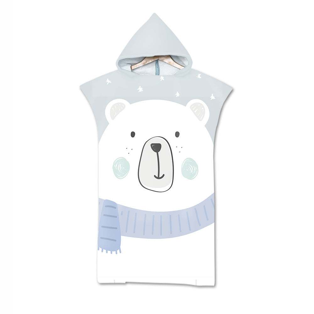 Kids Cartoon Animal Hooded Beach Dry Towel or Bathrobe