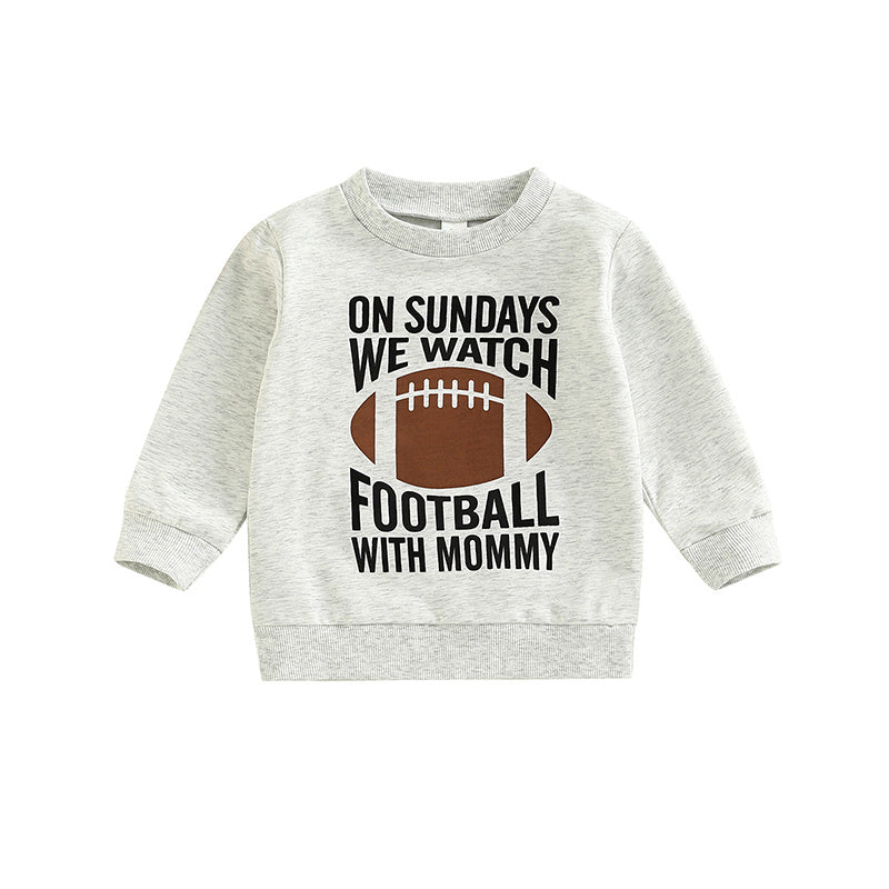 Kids Long Sleeve Football Sweater