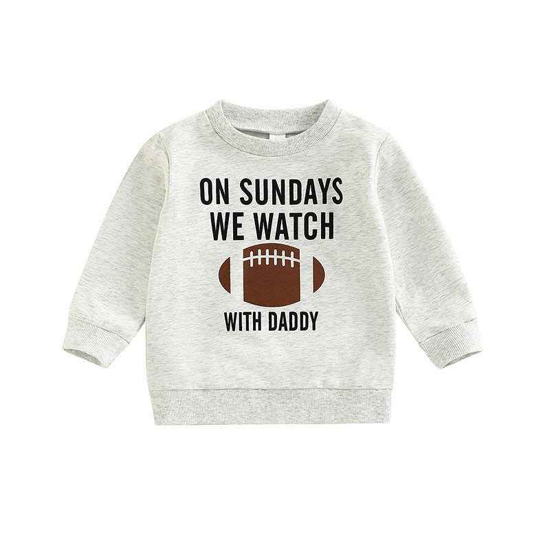 Kids Long Sleeve Football Sweater
