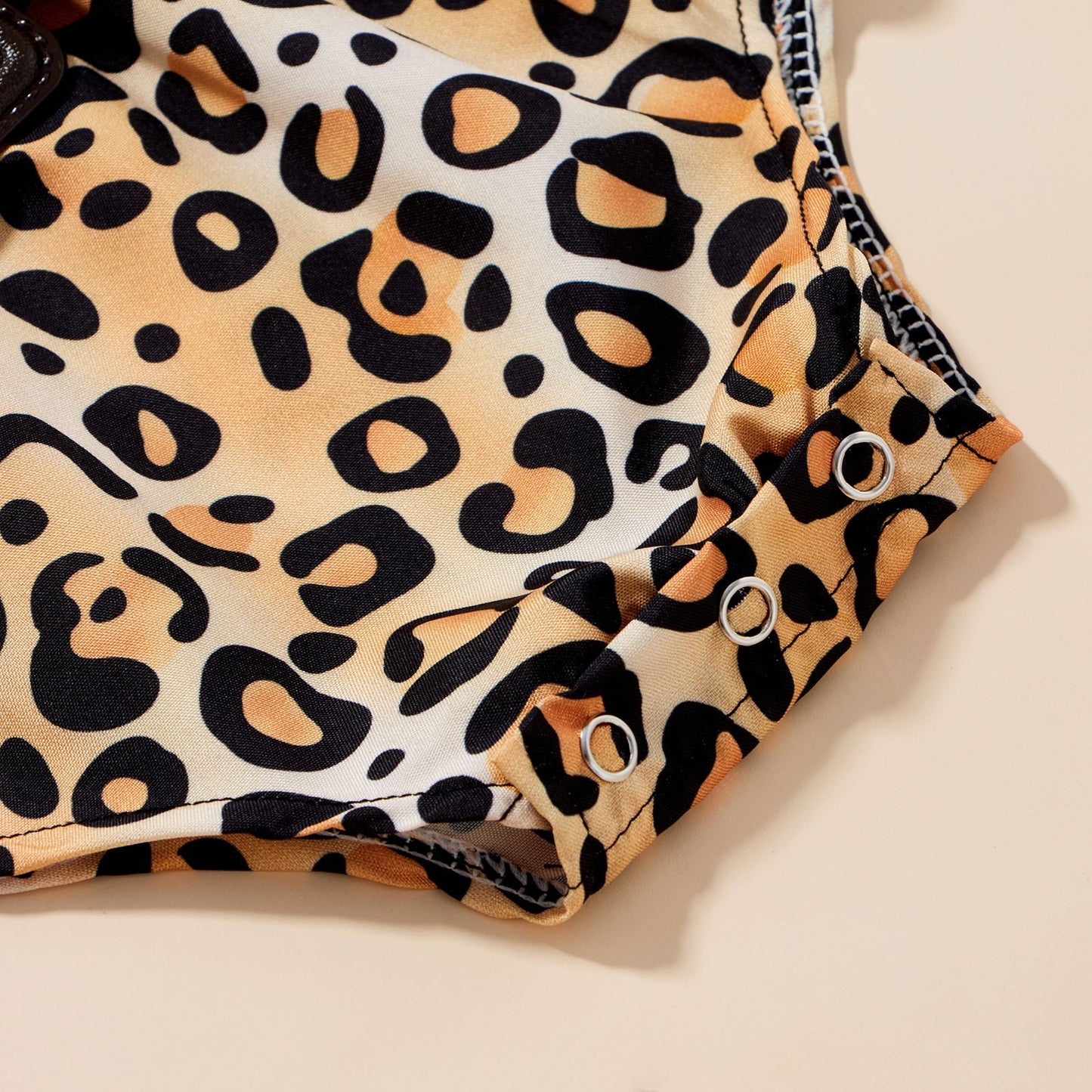 Baby's One-piece Romper Western Style Leopard Print Onesie