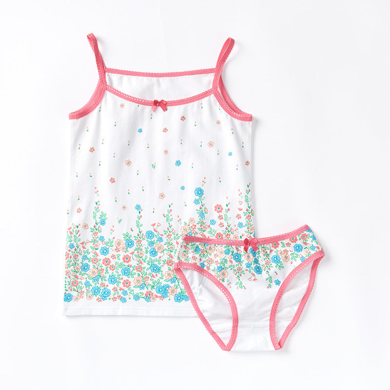Loungewear Kids Sling Pajamas Two-piece Set