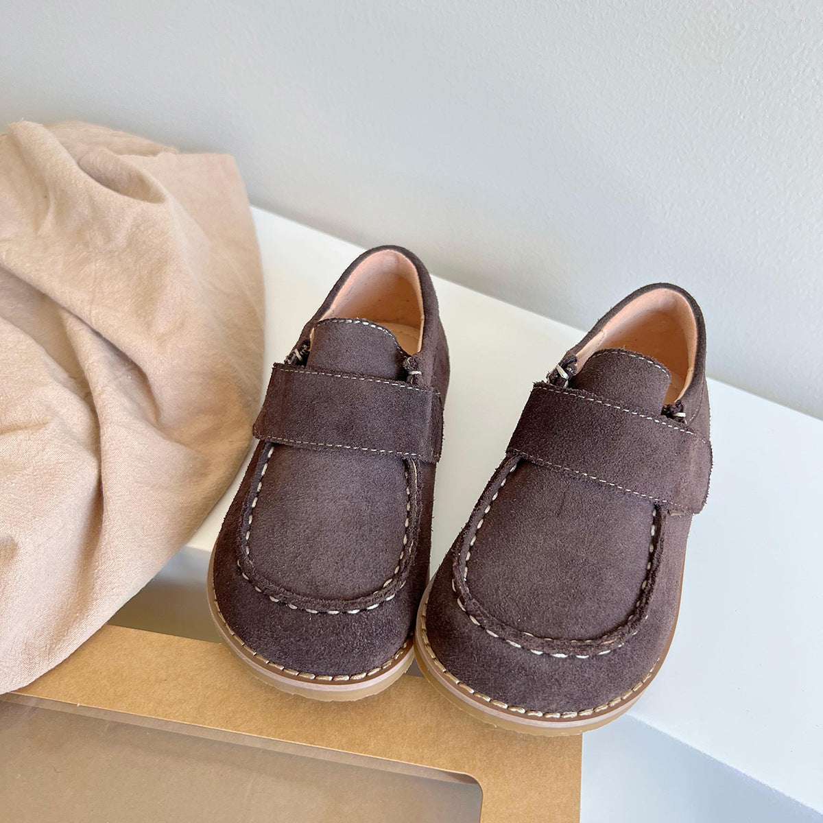 Children's Handmade Velcro British Style Fashion Doug Shoes