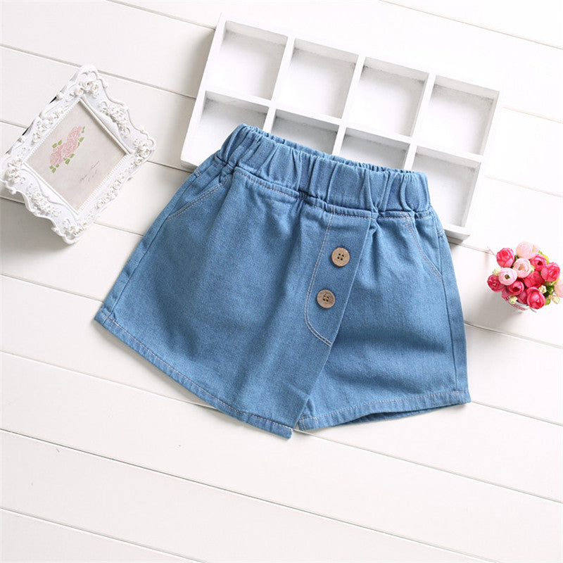 Denim Girls Printed Shorts and Skirts