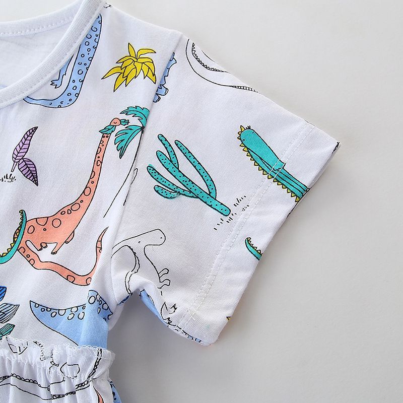 Summer Girls Dinosaurs Wind Dress