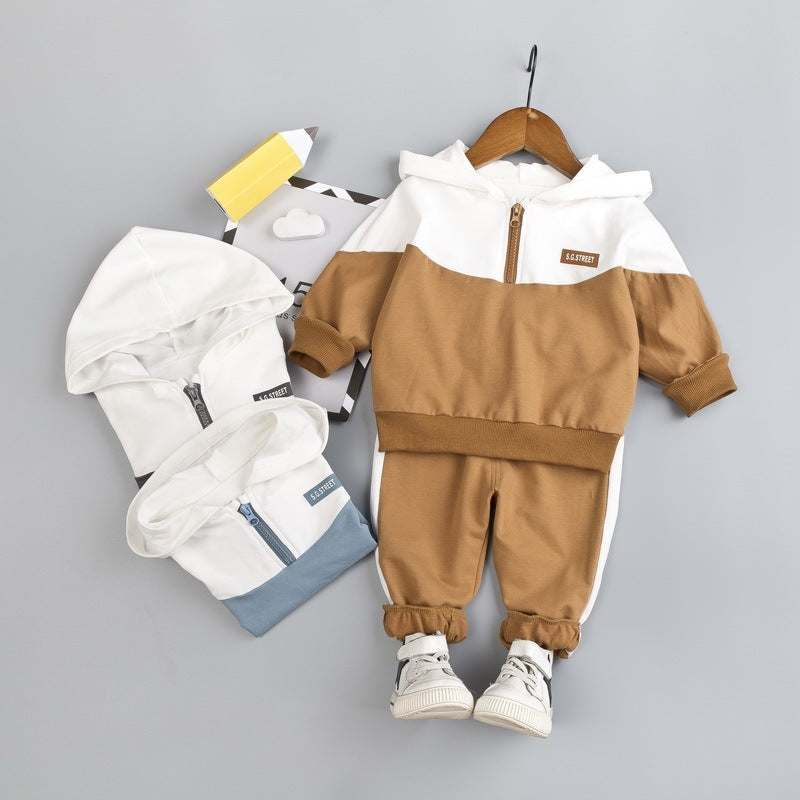 Hooded Sports Suit for Kids - Autumn Cotton Clothing
