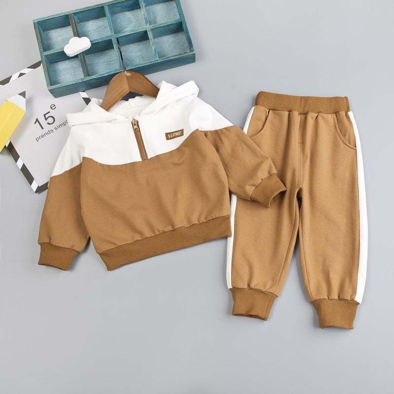Hooded Sports Suit for Kids - Autumn Cotton Clothing
