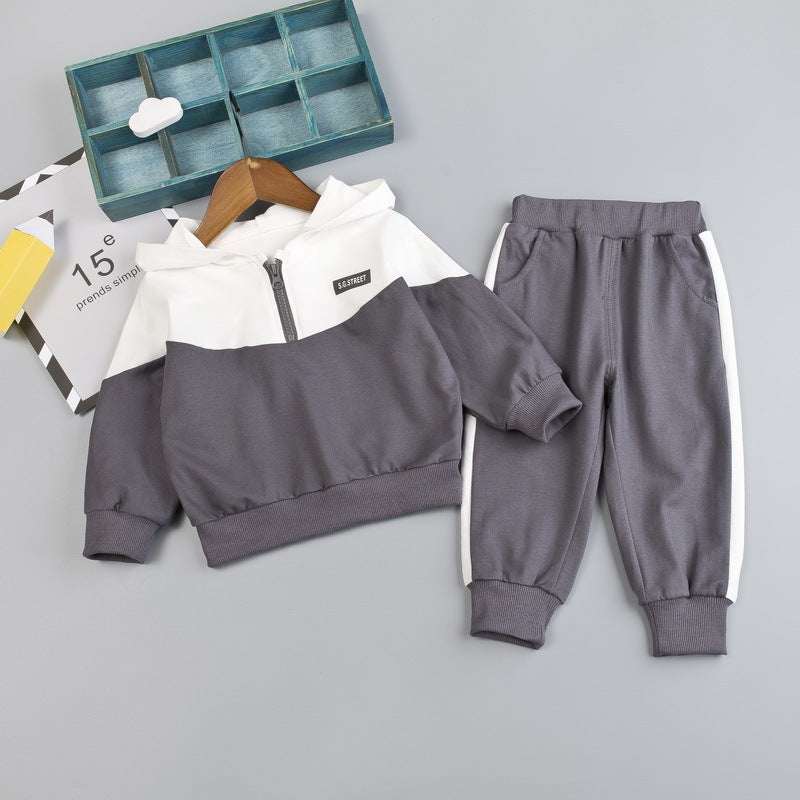 Hooded Sports Suit for Kids - Autumn Cotton Clothing