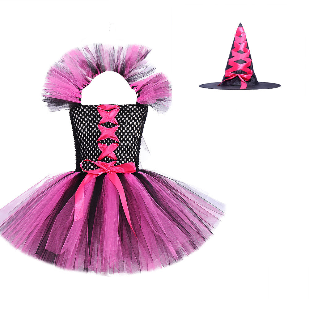 Children's Holiday Party Performance Costume Cosplay Witch Masquerade