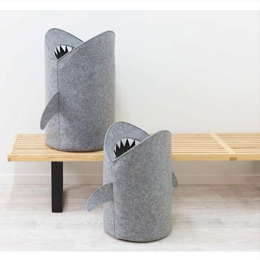 Cute Shark Shaped Kids Toy Storage Basket | Multi-Functional