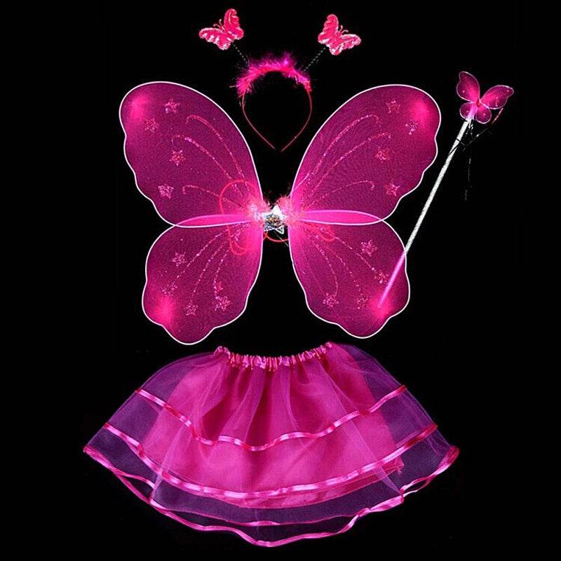 -piece Dress with Butterfly Wings | Elegant Three-piece Outfit