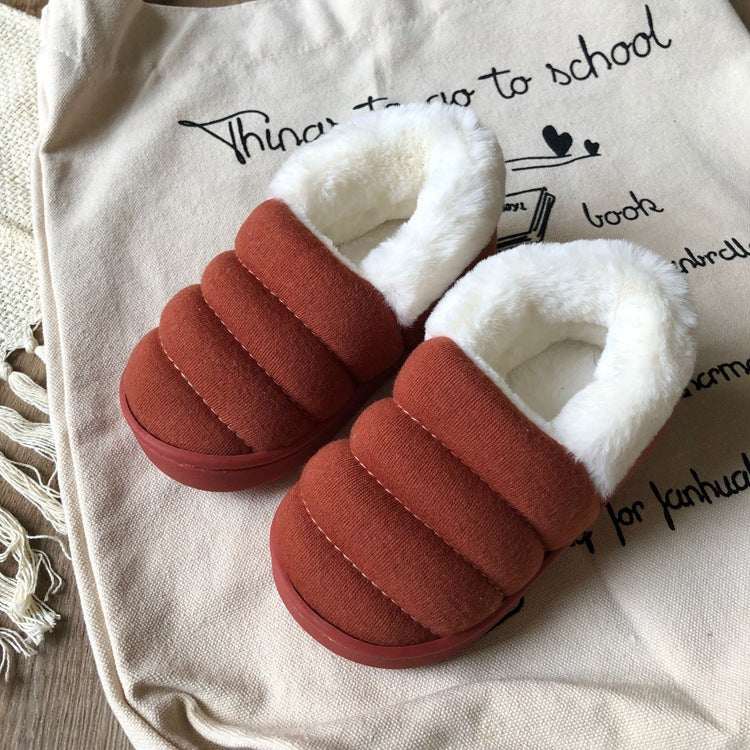 Candy Color Children Cotton Slippers Indoor And Outdoor Shoes