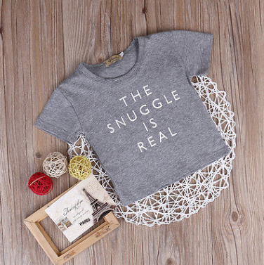 Baby The Snuggle is Real Short-sleeved Cotton Shirt