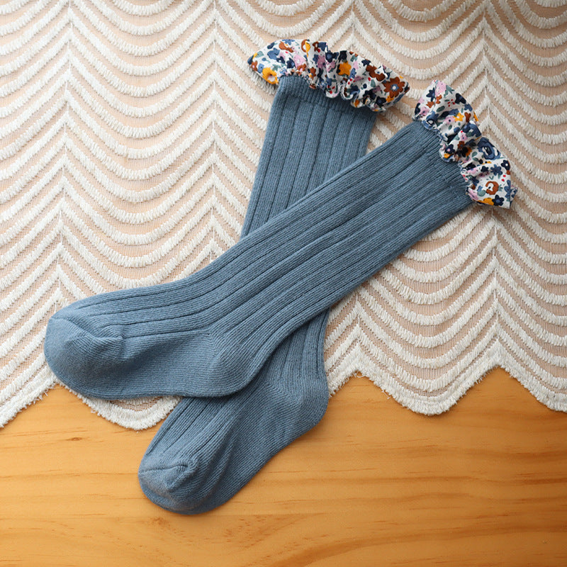 Children's Pit Stockings Lace Baby Plain Color Socks