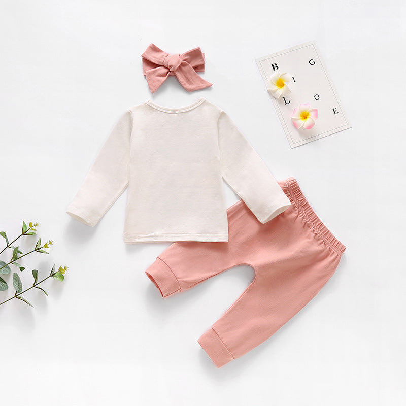 Baby Girl Mommy Idol Three-piece Set
