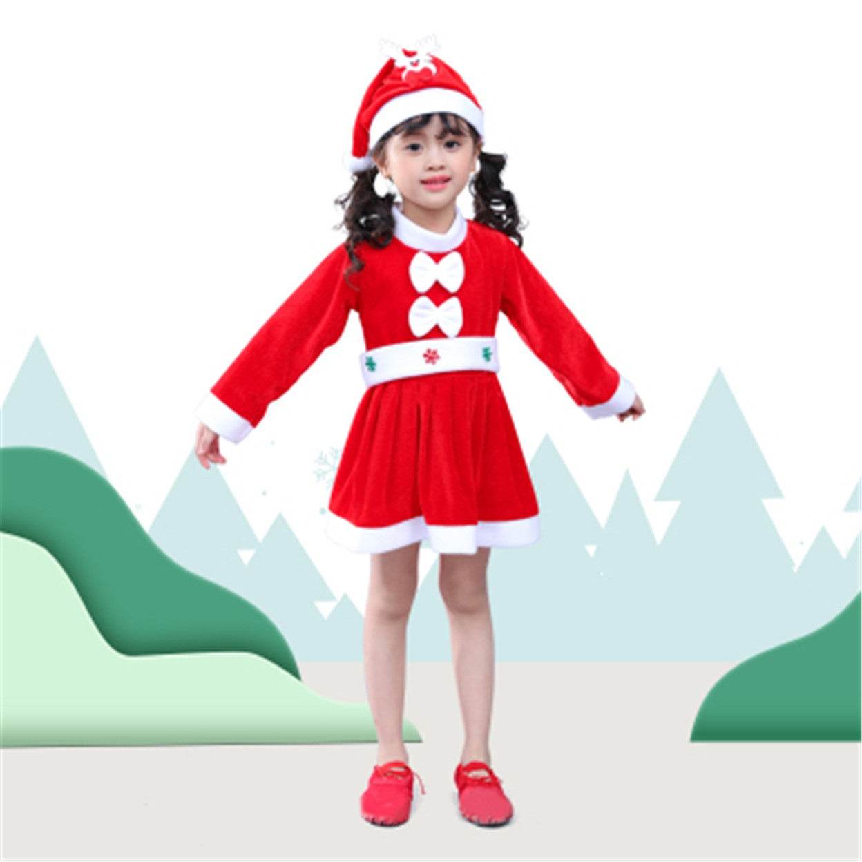 Kids Christmas Performance Costume Wear Christmas Suit