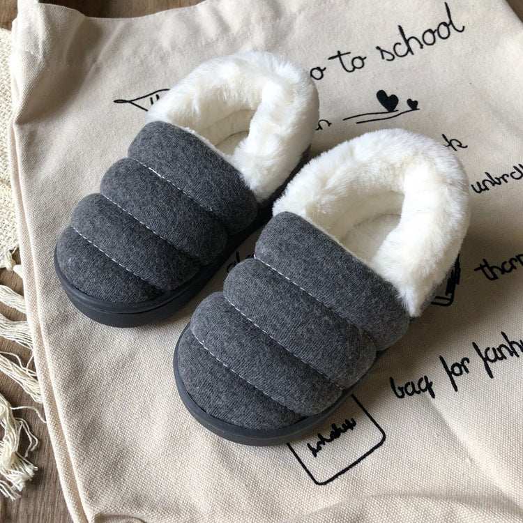 Candy Color Children Cotton Slippers Indoor And Outdoor Shoes