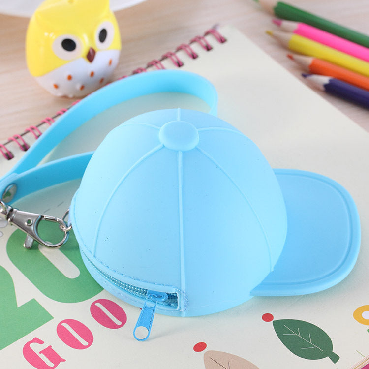Cute Small Candy Color Hat Silicone Coin bag
