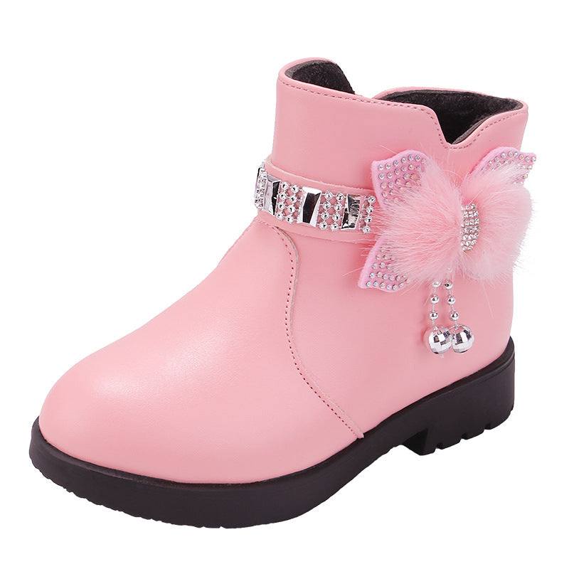 Children's Fashion BowKnot Shiny Leather Boots