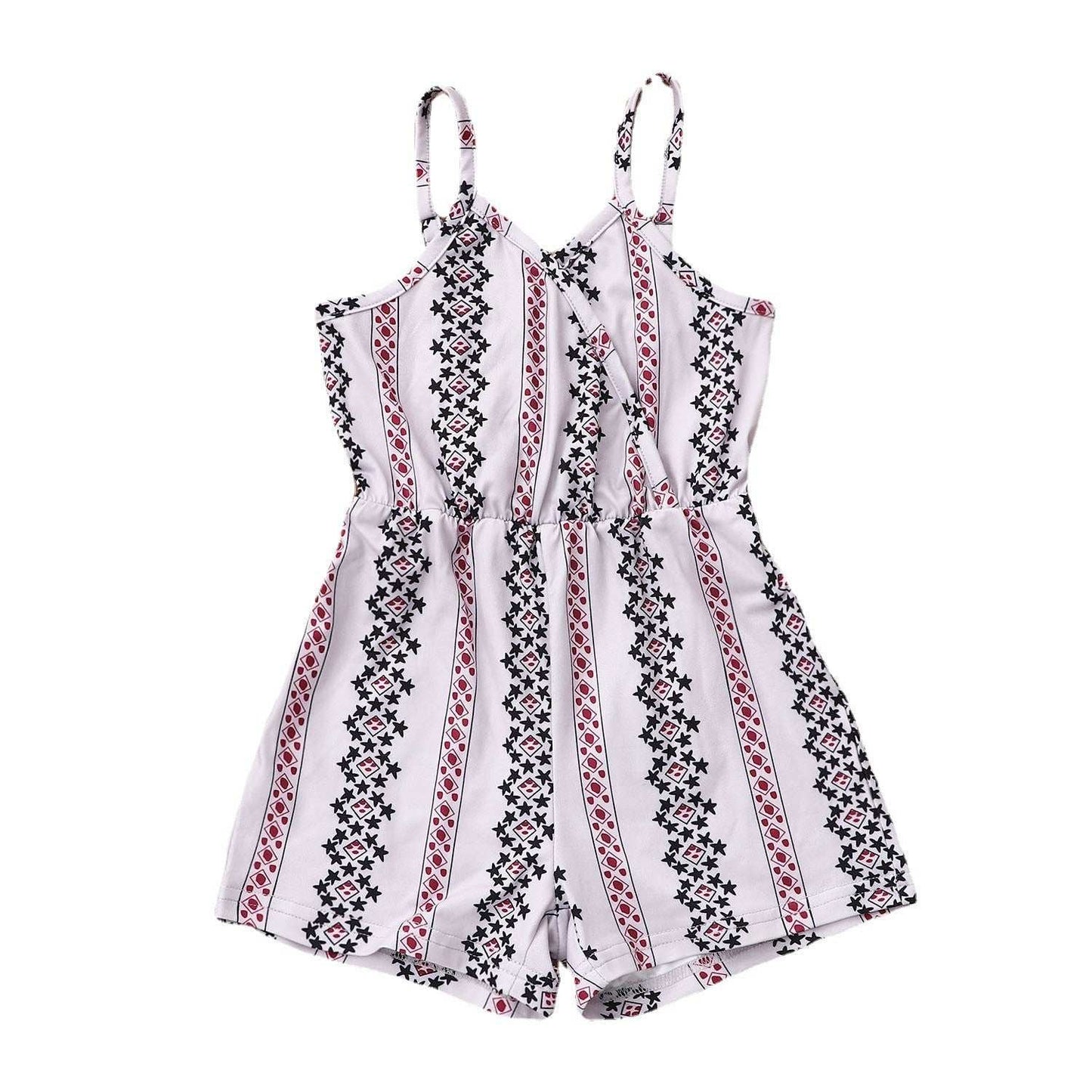 Children's Casual Pattern Striped Overalls Jumpsuit