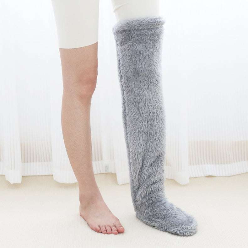 Knee High Fuzzy Long Warm Home Sleeping Socks | Cozy Comfort