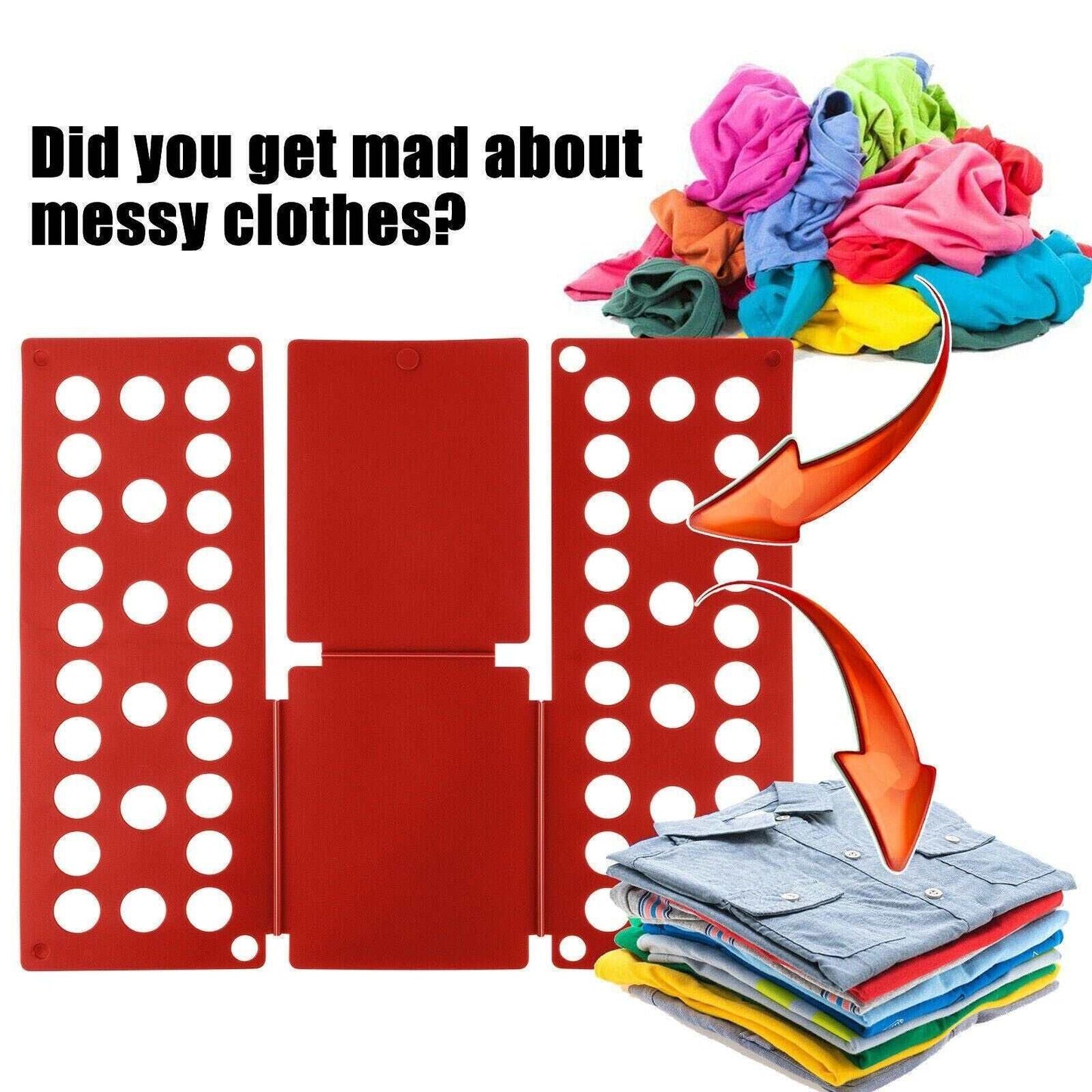 Clothes Fast Folder Board Laundry Organizer for Easy Storage