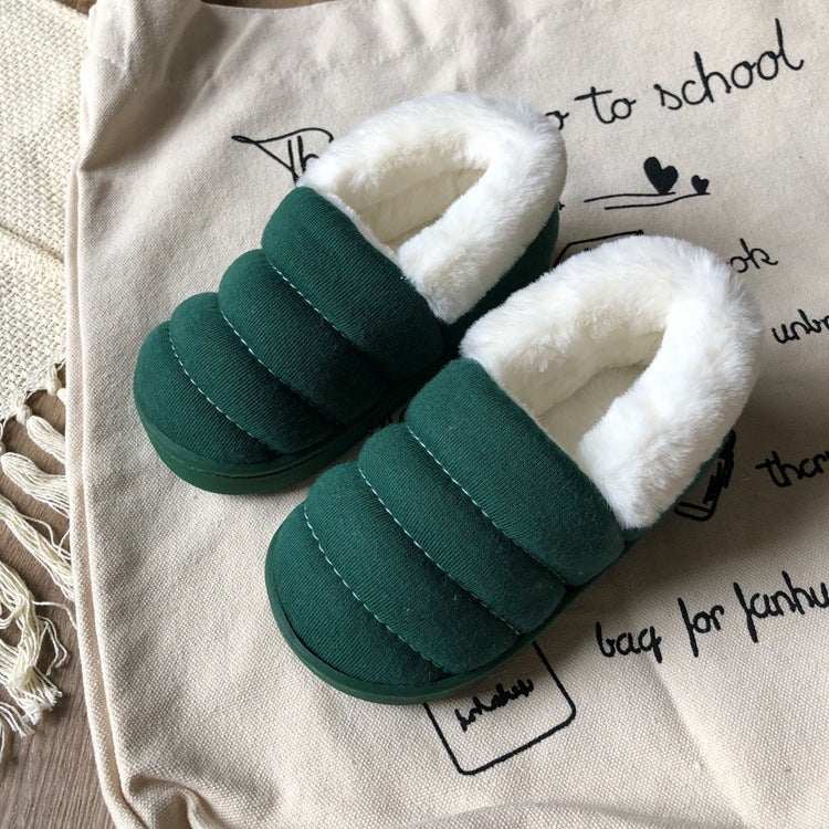 Candy Color Children Cotton Slippers Indoor And Outdoor Shoes