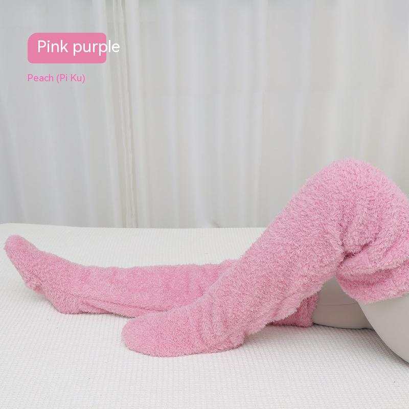 Knee High Fuzzy Long Warm Home Sleeping Socks | Cozy Comfort