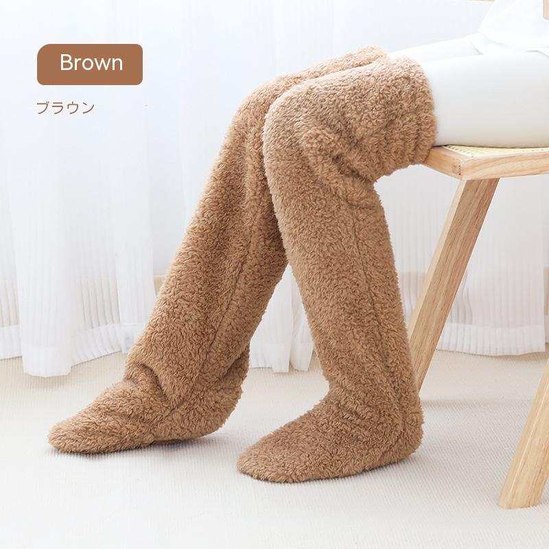 Knee High Fuzzy Long Warm Home Sleeping Socks | Cozy Comfort
