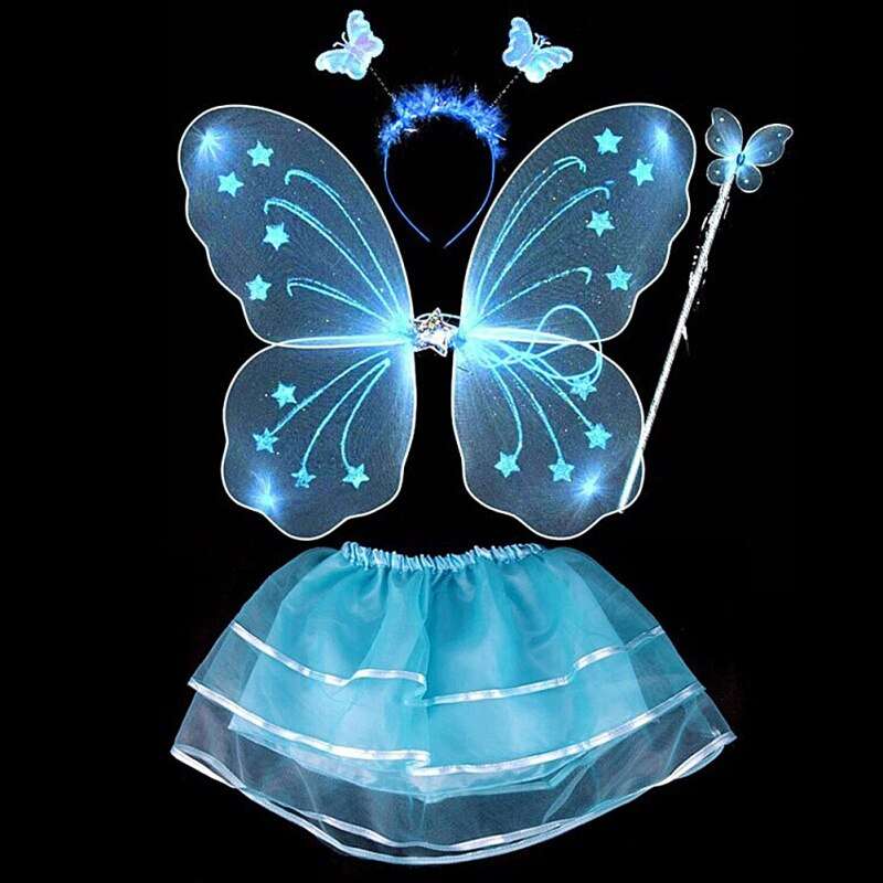 -piece Dress with Butterfly Wings | Elegant Three-piece Outfit