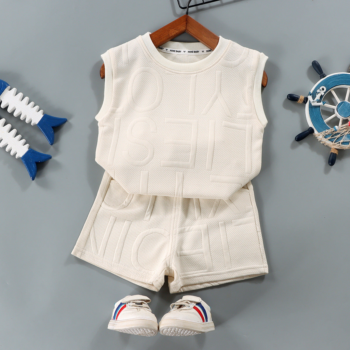 Children's Vest Western Style Loose Two Piece set