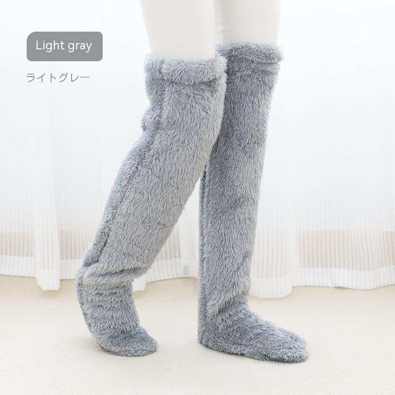 Knee High Fuzzy Long Warm Home Sleeping Socks | Cozy Comfort