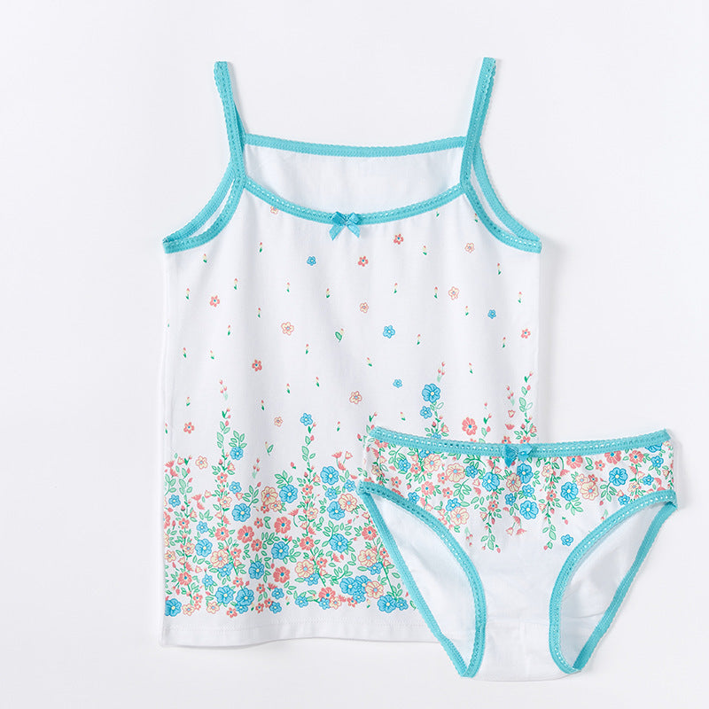 Loungewear Kids Sling Pajamas Two-piece Set