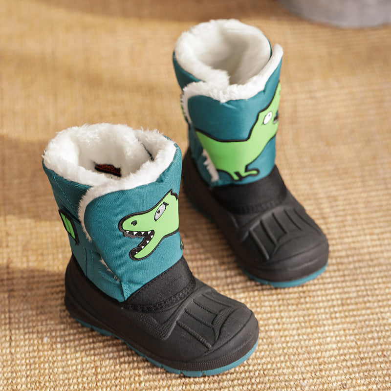 Children's Thick Warm Cotton Tube Waterproof Snow Boots