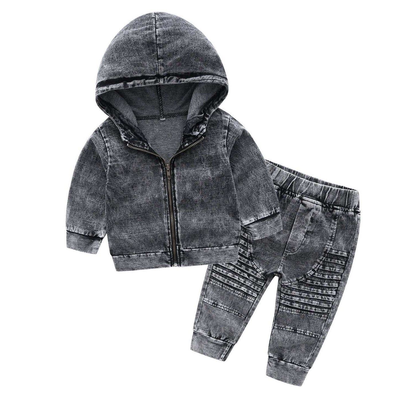 Boy Denim Long Sleeve Jacket And Pants