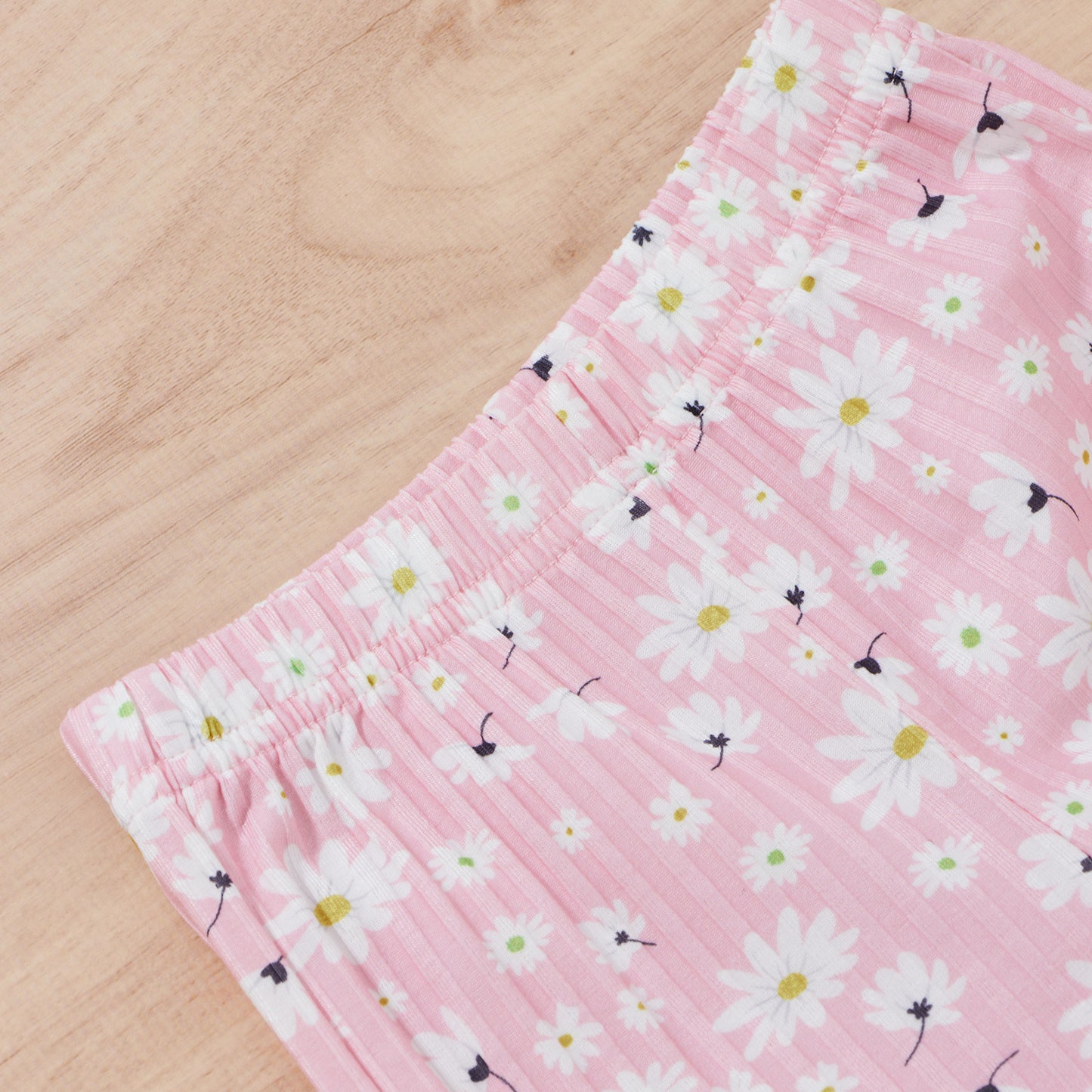 Floral Strap Tank Top with Bell-bottom Pants Set