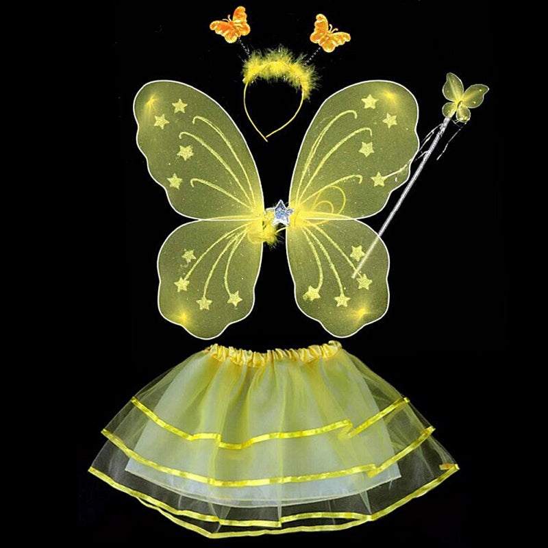 -piece Dress with Butterfly Wings | Elegant Three-piece Outfit