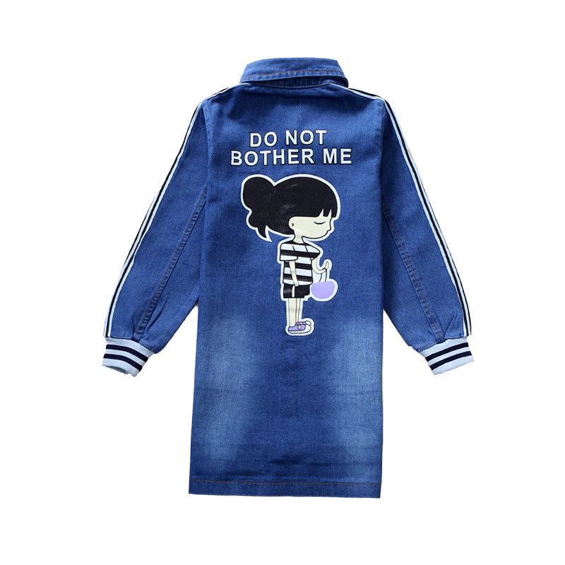 British Style Girls Long Children's Jacket
