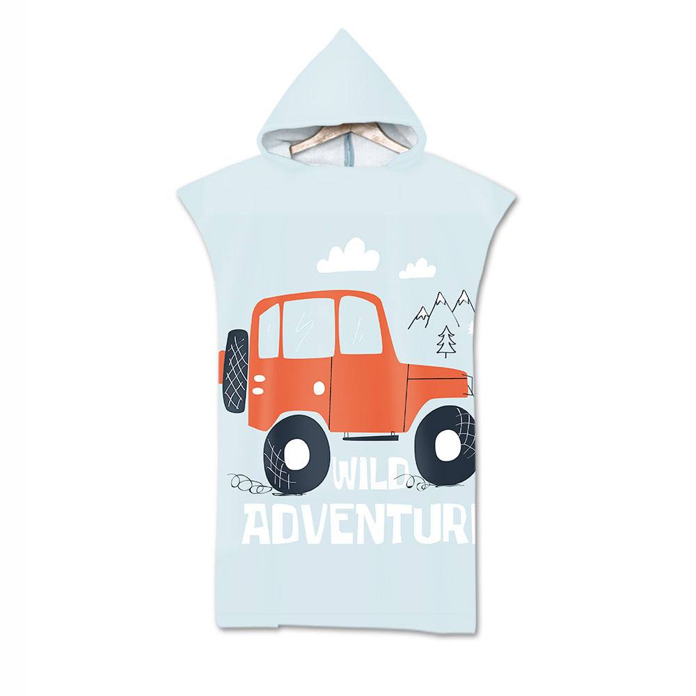 Kids Cartoon Animal Hooded Beach Dry Towel or Bathrobe