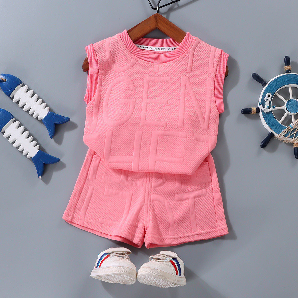 Children's Vest Western Style Loose Two Piece set