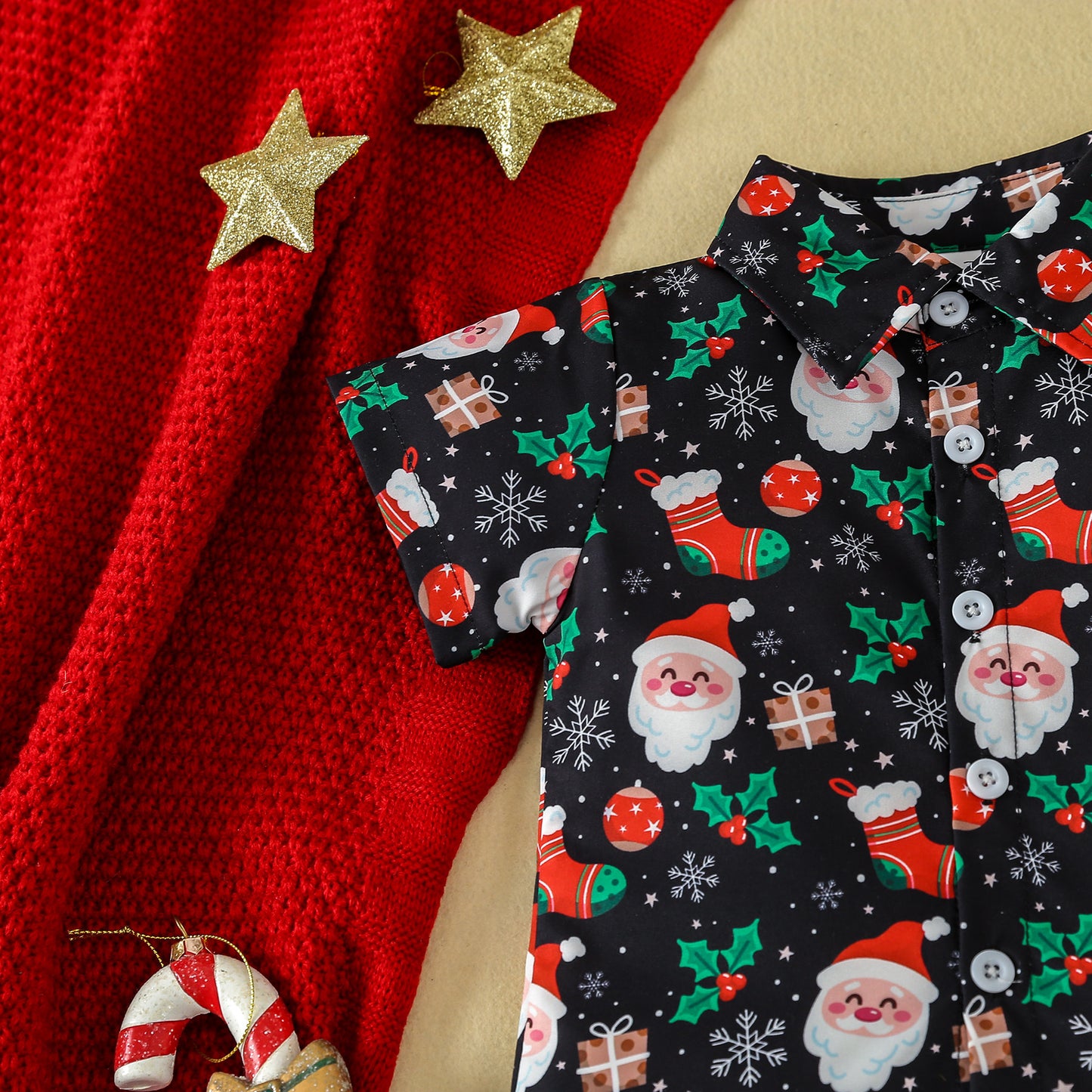 Christmas Boys Casual Short-sleeve Set
