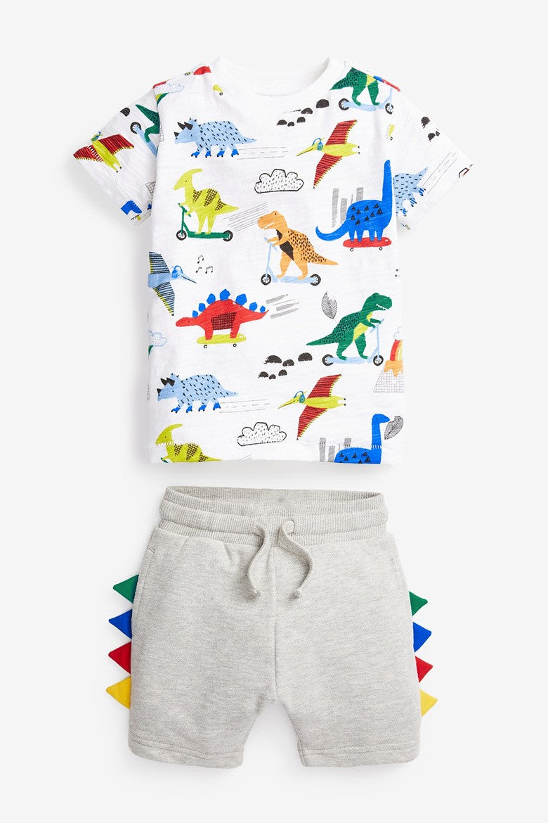 Children's Cartoon Printed Short Sleeve Set