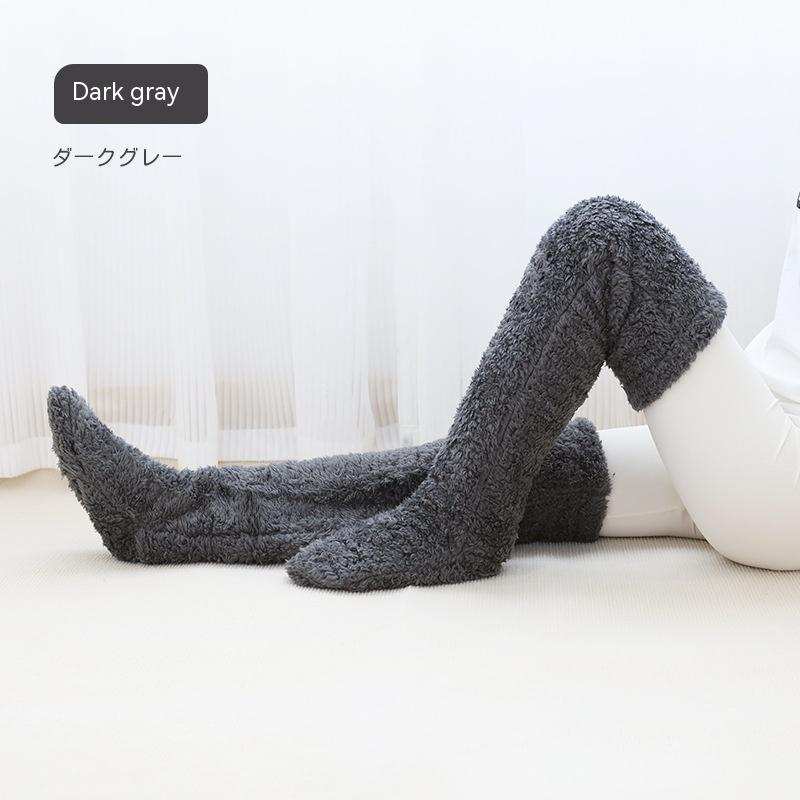 Knee High Fuzzy Long Warm Home Sleeping Socks | Cozy Comfort