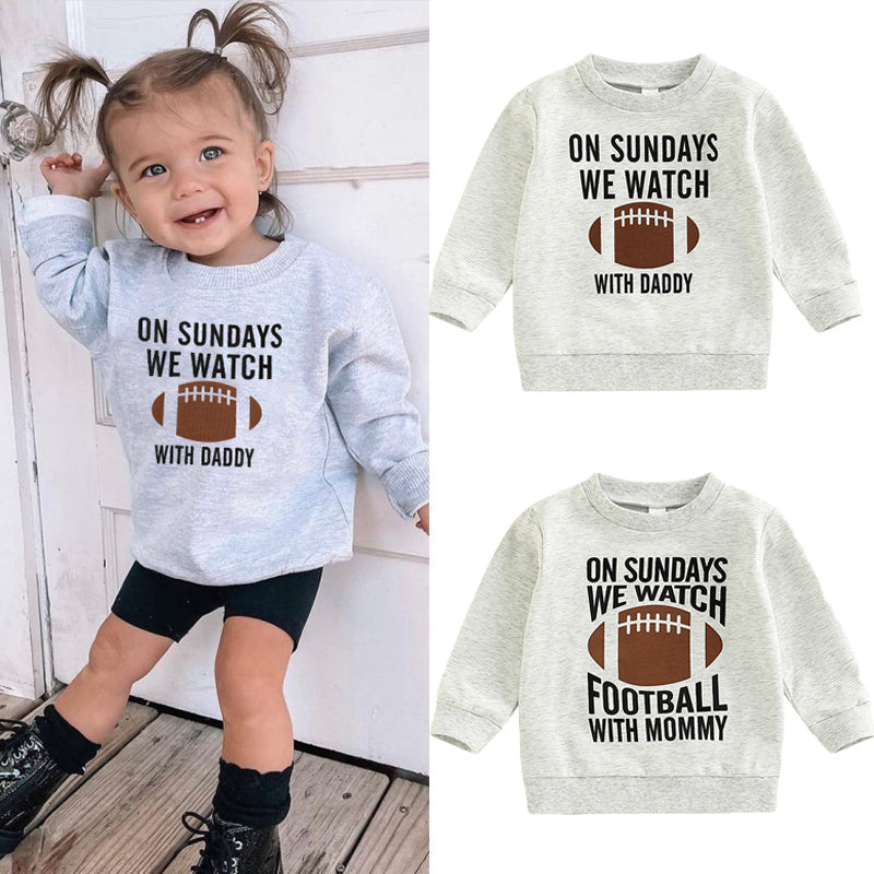 Kids Long Sleeve Football Sweater