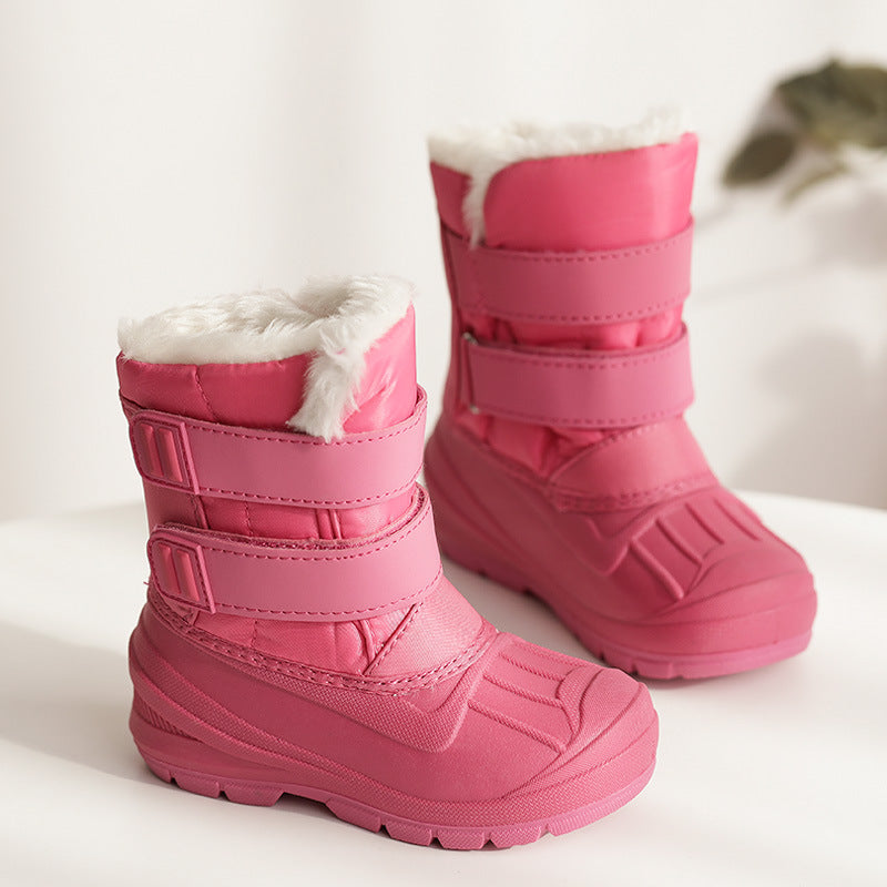 Children's Thick Warm Cotton Tube Waterproof Snow Boots