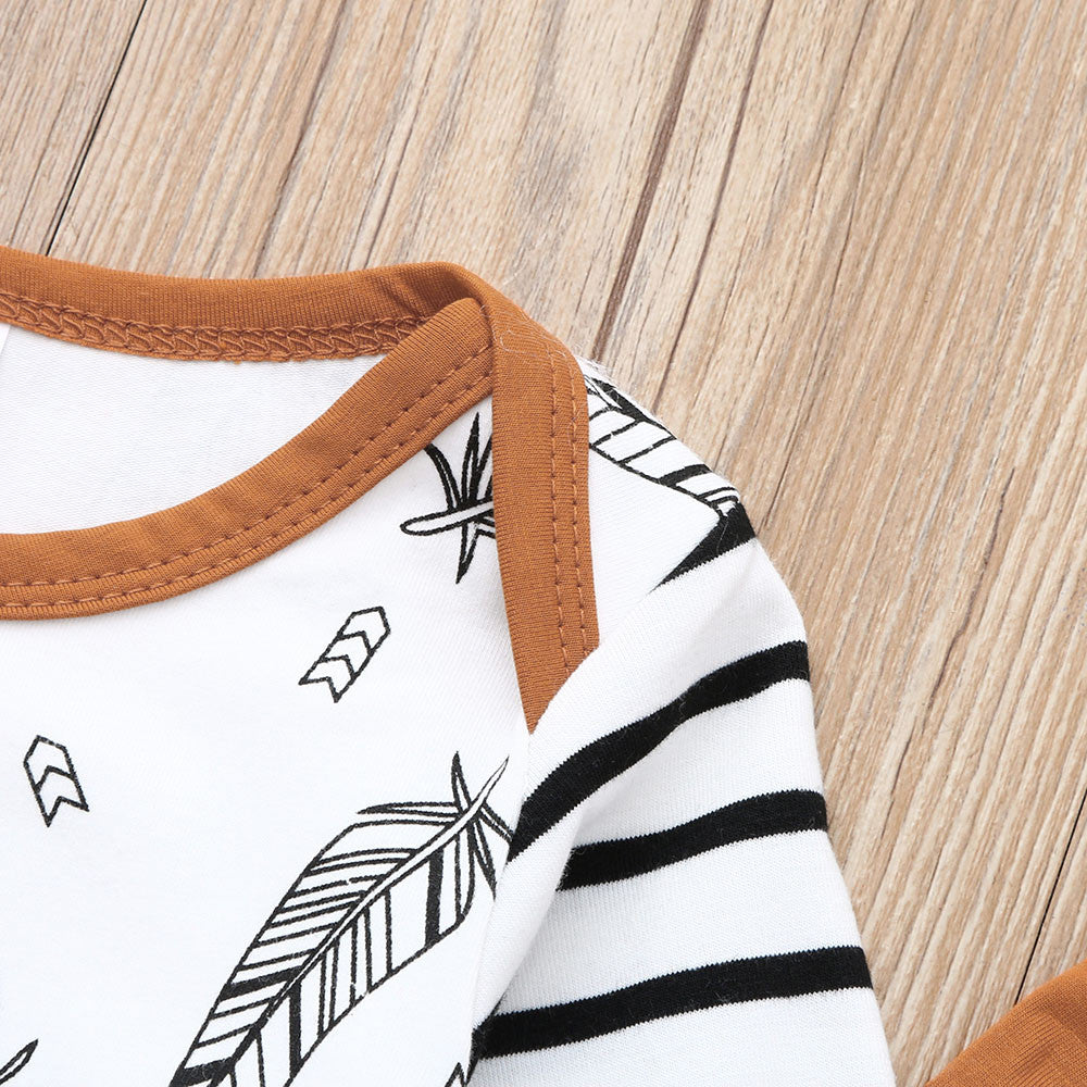 Children's Cotton feather Stripe 3 piece set