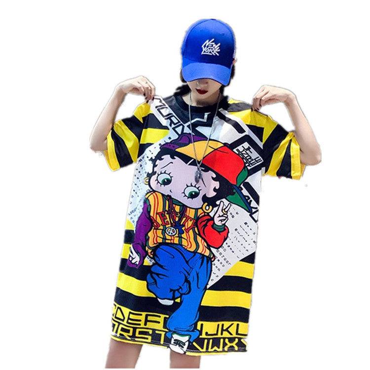 Kids Print Quick-drying Clothes Mid-length Mesh Ice Silk Casual