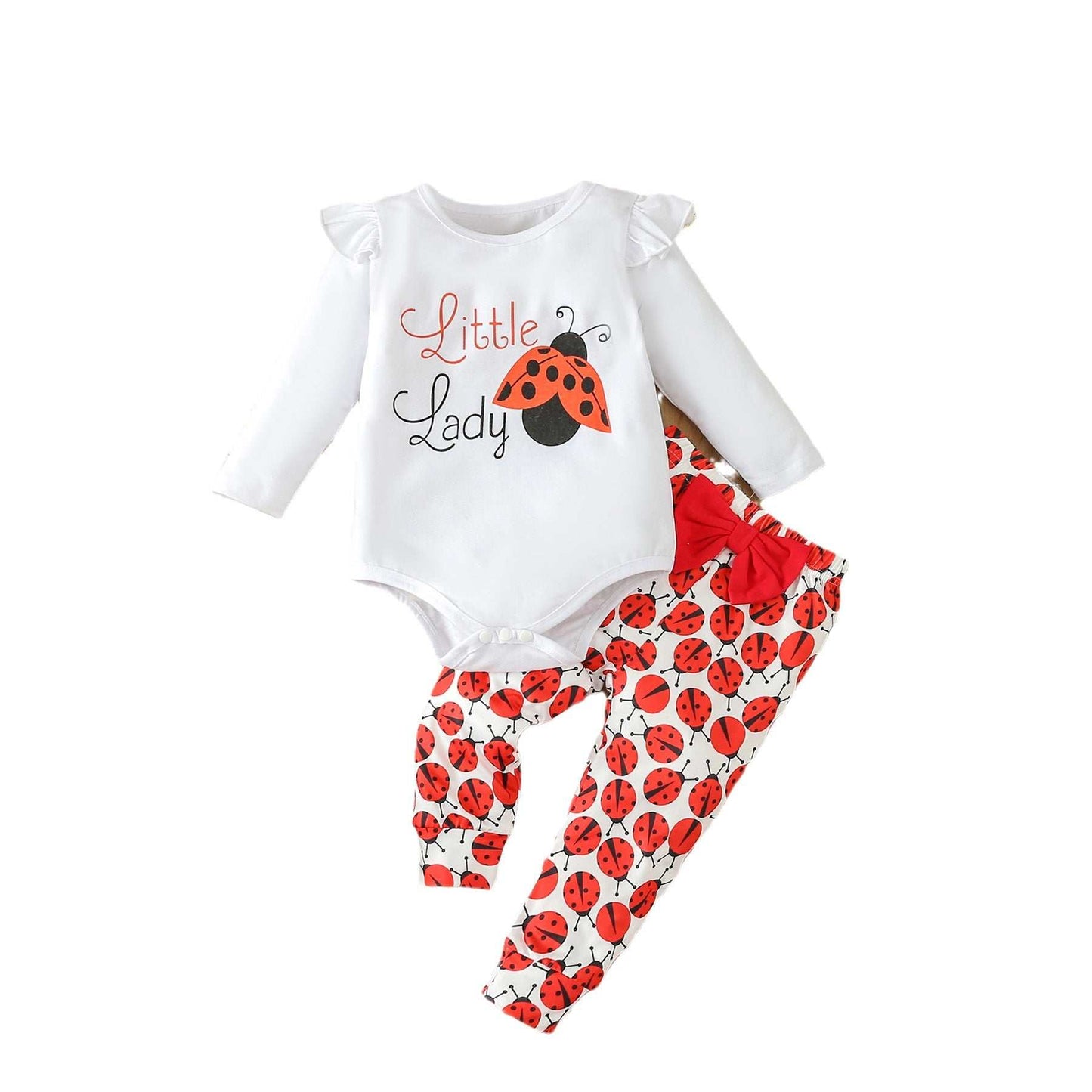 Infant Toddler Long Sleeve Little Ladybug 3 piece Set