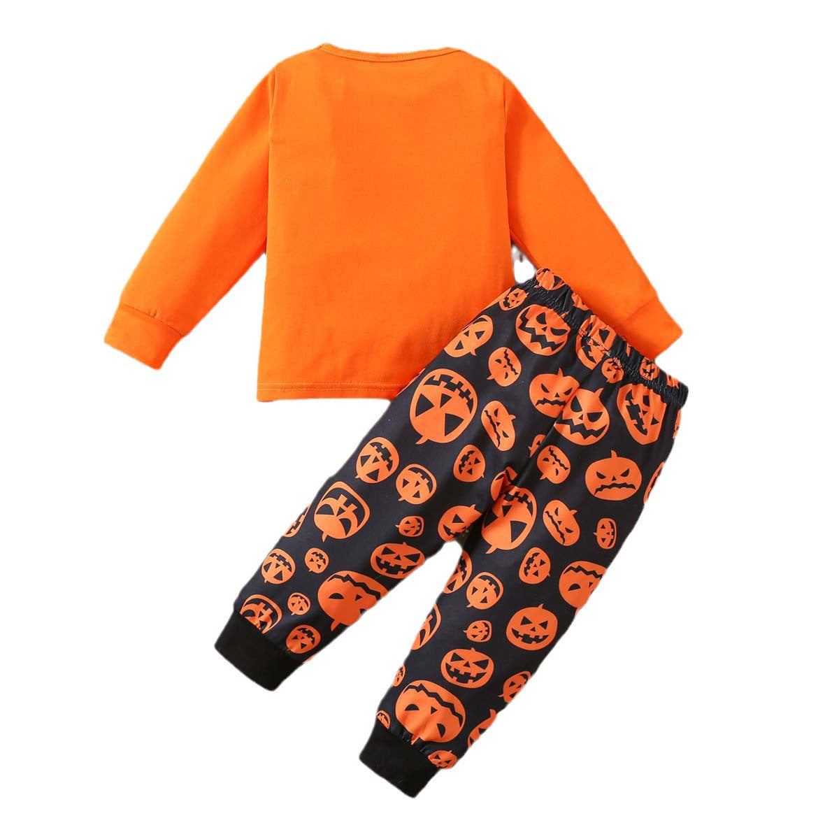 Kids Halloween Day Full Print Pumpkin Lamp 2 piece Set