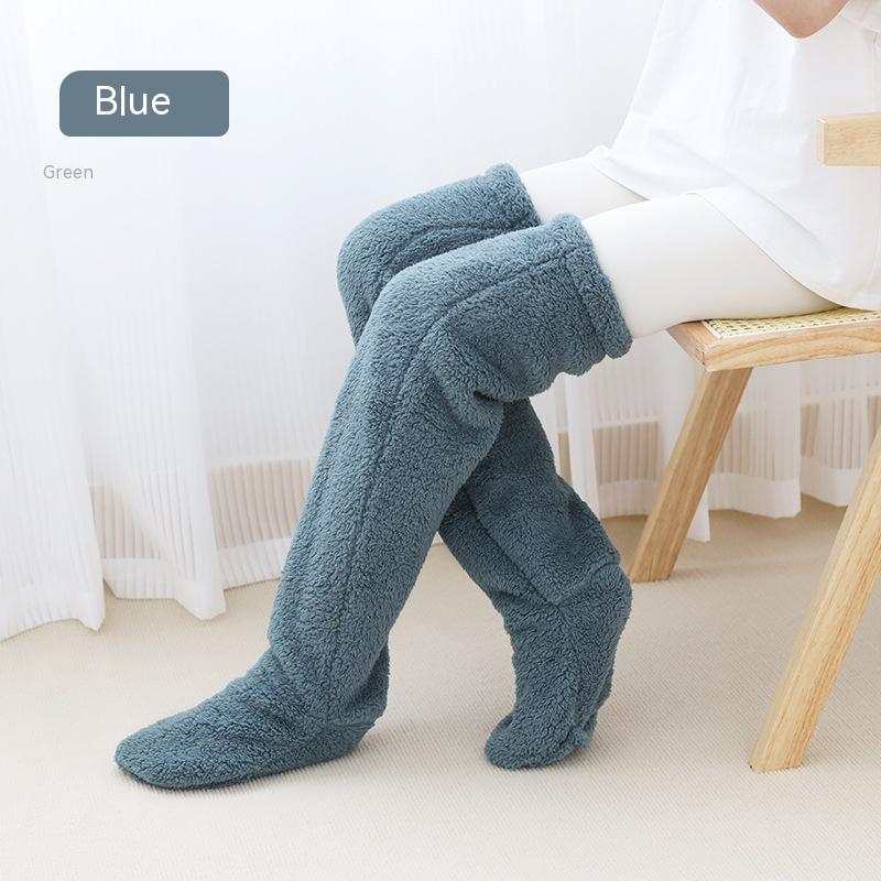 Knee High Fuzzy Long Warm Home Sleeping Socks | Cozy Comfort