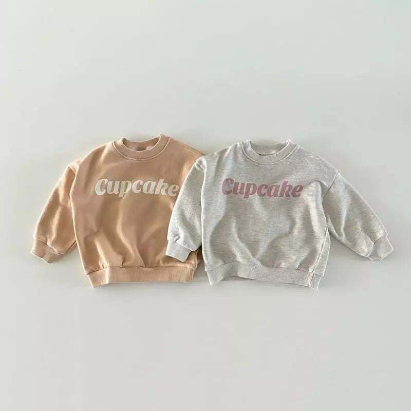 Kids Casual Cozy Winter Cupcake Long-sleeve Sweaters